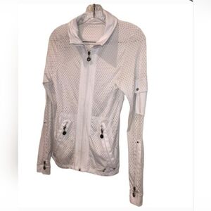 BLUE FISH Zip Up Mesh Jacket ,white